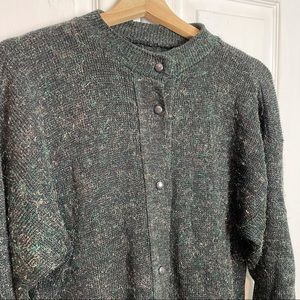 Vintage Metallic Knit Cardigan
